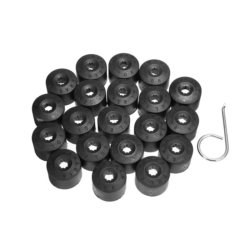 Mayitr 20pcs/set 17mm Wheel Lug Nut Bolt Cap Dust Cover+Hook Kit For Car-styling Wheel Lug Nut Caps