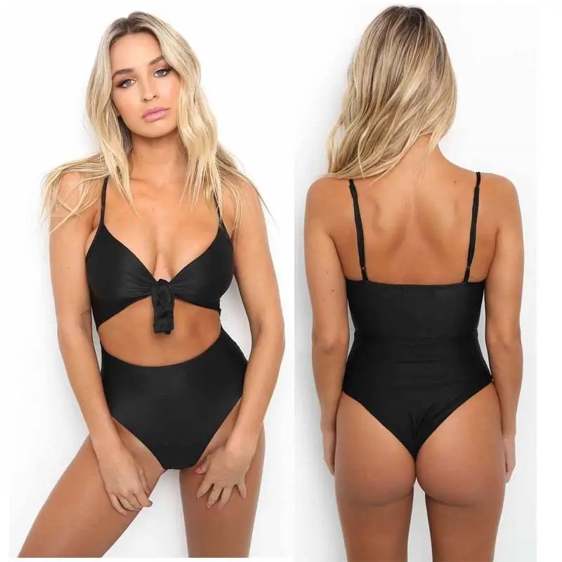 

2018 New Summer Sexy Women One Piece Hollow Out Push-up Padded Bra Monokini Swimsuit Swimwear Bather Suit Swimming Suit