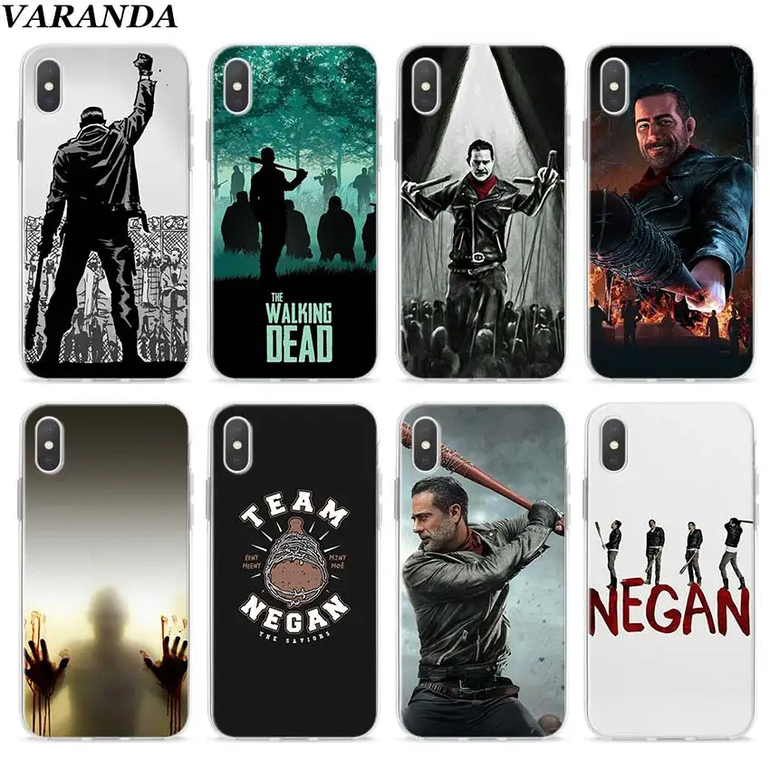 

The Walking Dead Team Negan Clear Case for Apple iPhone 7 8 Plus 6 6s Plus 5 5s X XR XS MAX TPU Soft cases Coque