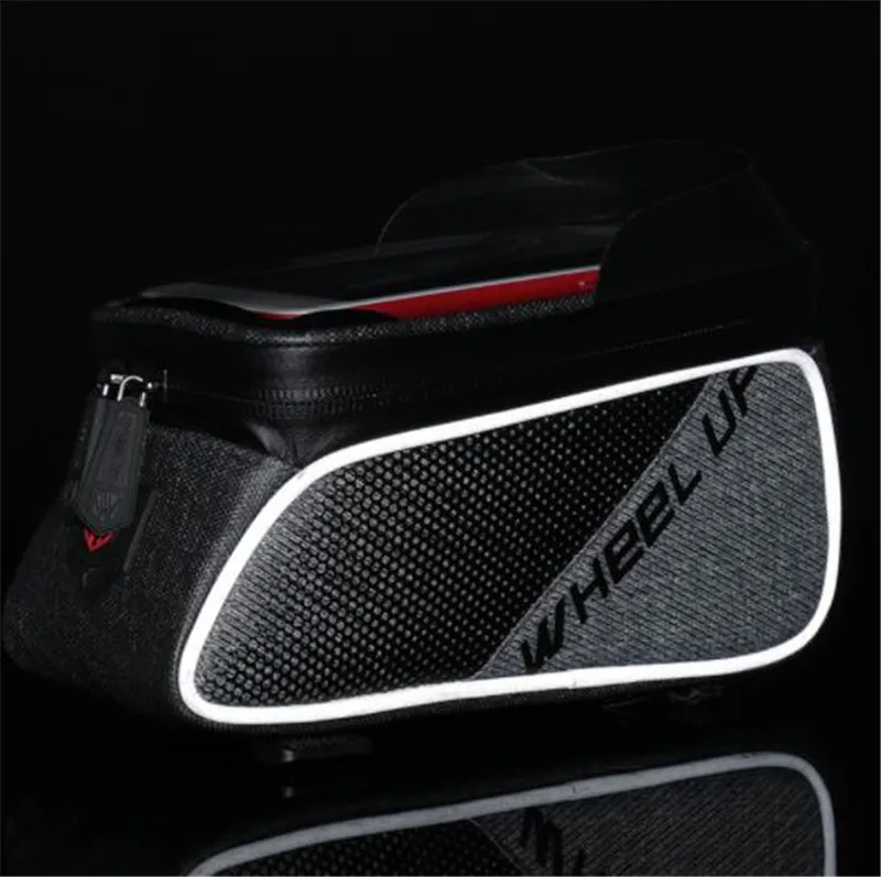 WHEEL UP Touch Screen Front Top Tube Bicycle Frame Saddle Bag Rainproof MTB Cycling Bag 6 Inch Bike Cell Phone Case Accessories WHEEL UP Touch Screen Front Top Tube Bicycle Frame Saddle Bag Rainproof MTB Cycling Bag 6 Inch Bike Cell Phone Case Accessories