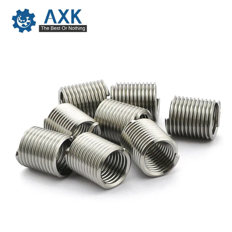 100pcs M3*0.5*2D Wire Thread Insert Stainless Steel 304 Wire Screw Sleeve, M3 Screw Bushing Helicoil Wire Thread Repair Inserts