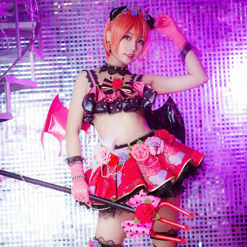 Hoshizora-Rin-Cosplay-Love-Live-Lovelive-School-Idol-Project-Awakening-Idolized-Koakuma-Devil-Demon-Costume (2)