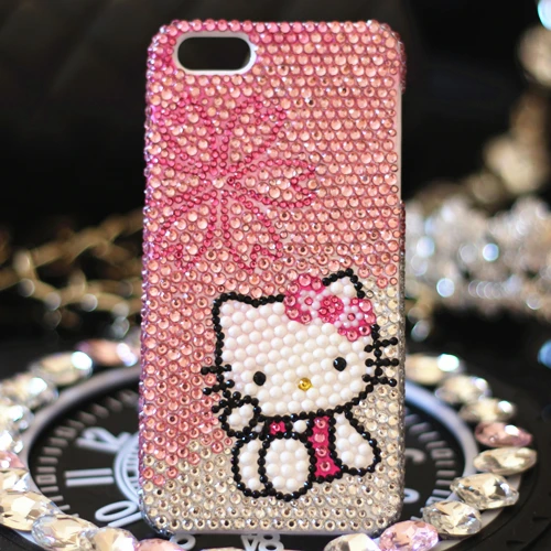 Роскошный блестящий розовый чехол для iPhone 11 Pro с котом iphone XS max X XR 6 7 8 plus жесткий