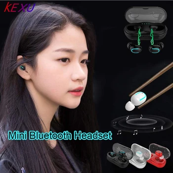 

KEXU Q13 TWS Wireless earphones Bluetooth Earphone Mini True Stereo In-ear Earbuds Headset with Mic for IOS Android Phone