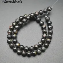 Натуральный черный зеленый пятно яшма камень круглые бусины 4 мм 6 мм 8 мм 10 мм 12 мм