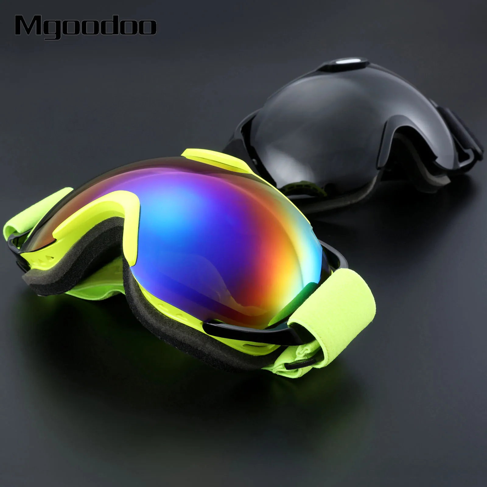 Лыжные очки двухслойные UV400 Анти-туман большая Лыжная маска очки лыжные очки для мужчин женщин Снег Сноуборд очки