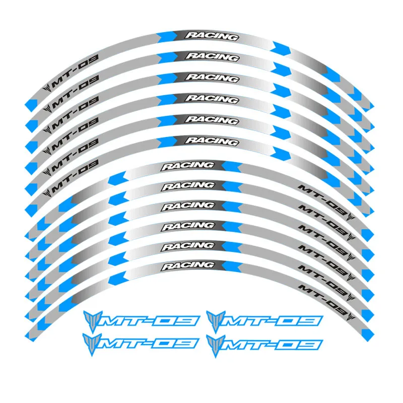 Горячая 6 цветов общего назначения колеса мотоцикла отличительные светоотражающие наклейки обода полосы для YAMAHA MT-09