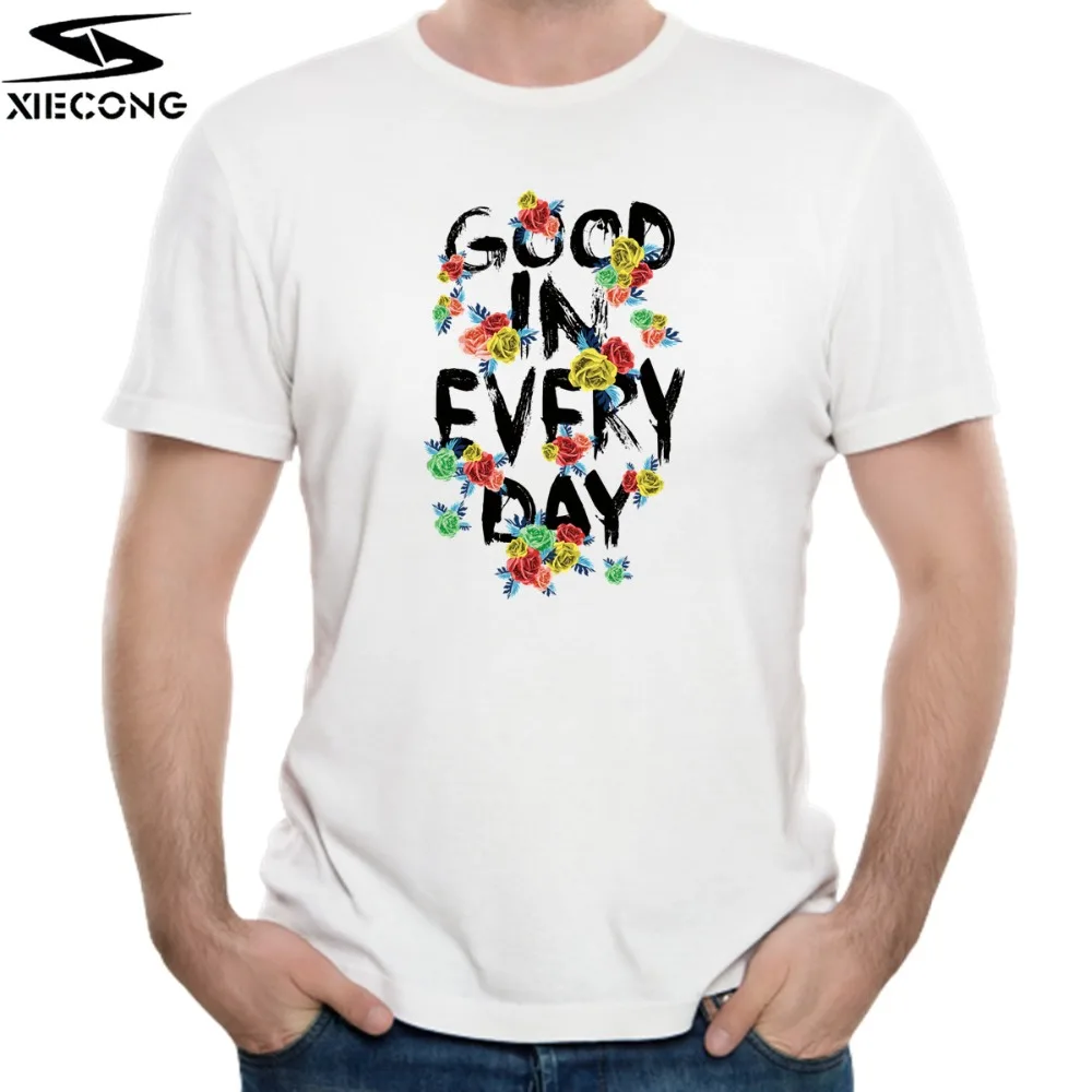 Good in Every Day Floral Print Chic Top 100% Cotton Comfortable Breathable and Healthy Summer Shirt Men's XIECONG | Мужская одежда