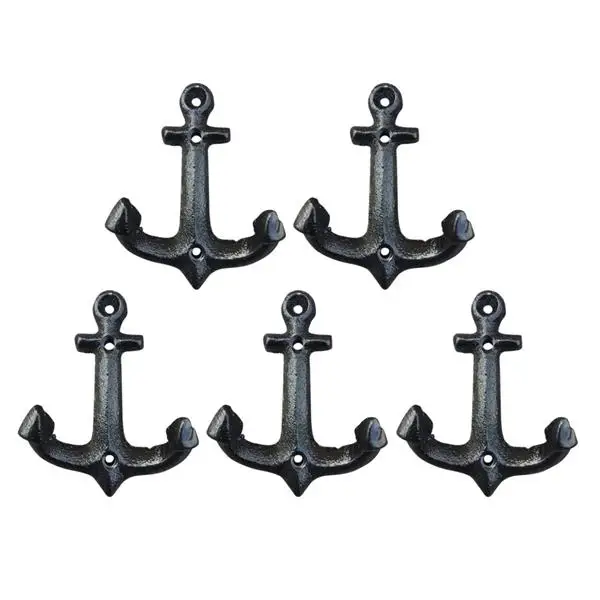 

Anchor Style Cast Iron Wall Coat Hooks Hat Hook Hall Tree Black GG011