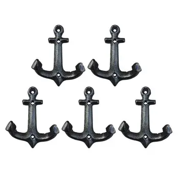 

Anchor Style Cast Iron Wall Coat Hooks Hat Hook Hall Tree Black GG011