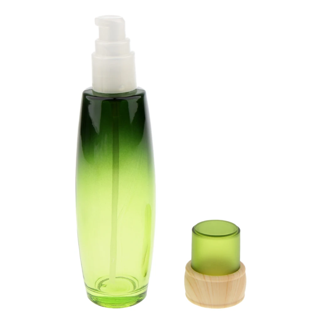 1 Set 4 Pieces Premium Empty Portable Refillable Glass Cosmetic Makeup Face Cream Jar Small Container Pump Bottle Pot