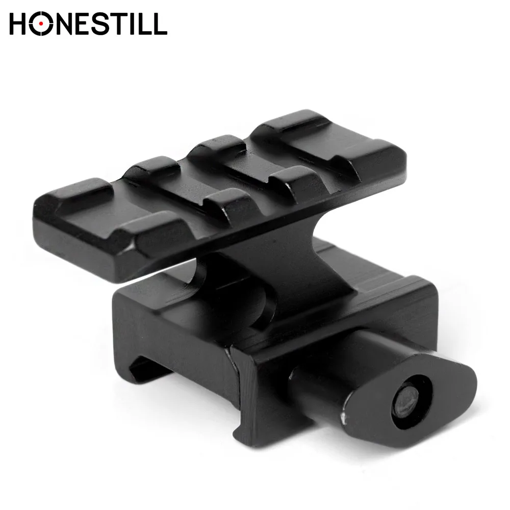 

HONESTILL Tactical Riser mount Rail Base QD Lockdown Series Lightweigh 3 Slot 20mm Picatinny Rail Weaver Adapter
