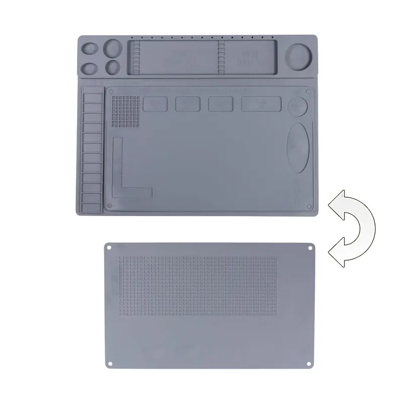 2 in 1 Heat-resistant Soldering Mat Silicone Insulation Mat Solder Desk Pad For BGA Soldering Repair Work Station