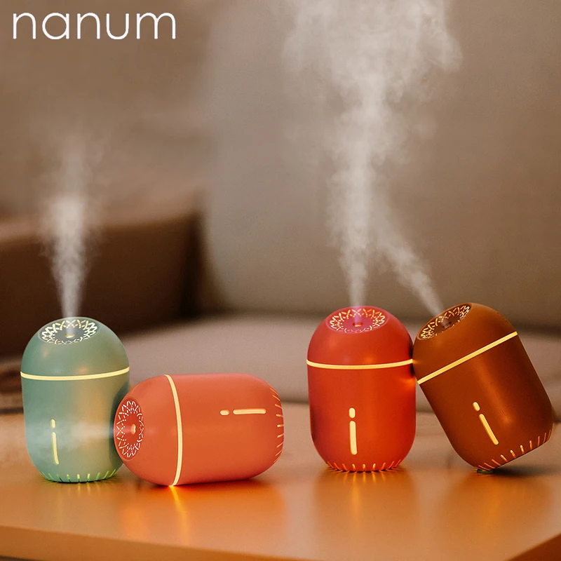 

New Car Essential Oil Diffuser Mini Ultrasonic Fat cup humidifier LED Night Light USB Aromatherapy Fogger humidifiers for Office