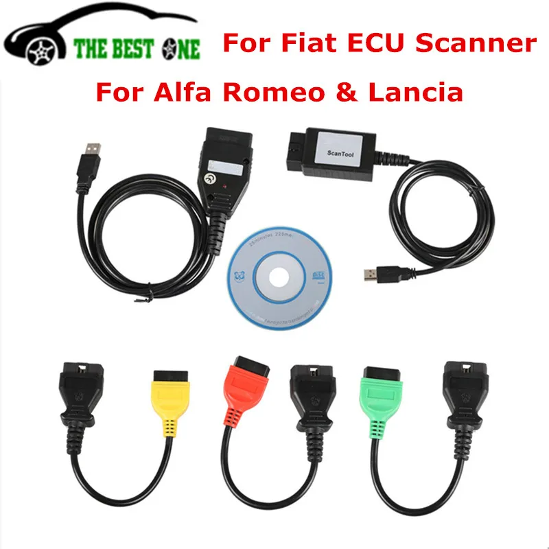 Best Quality For Fiat ECU Scanner Diagnostic Scanner Tool For Fiat ECU Programmer With 5pcs Full Cables For Alfa Remeo & Lancia