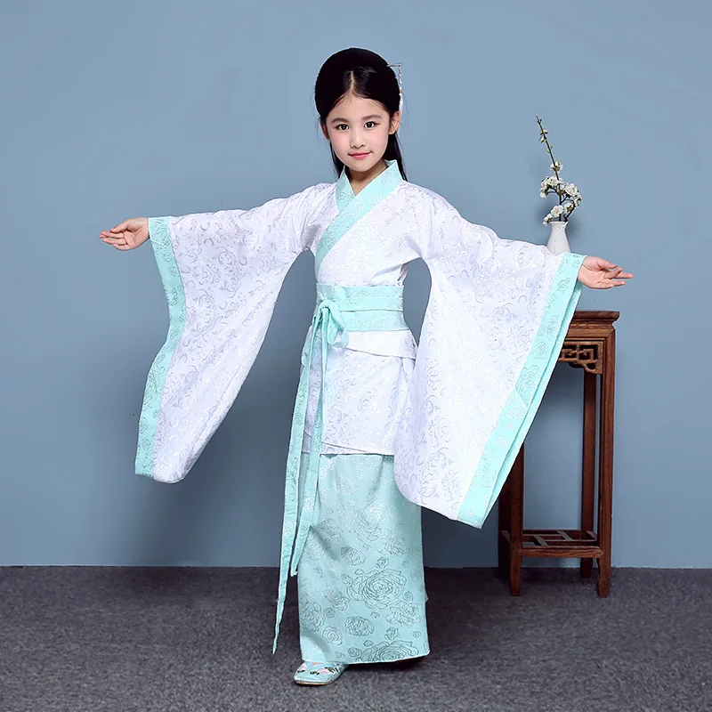 Children's Costume Female Princess Skirt Table Costume Ancient Tang Suit Hanfu Imperial Concubine Girl