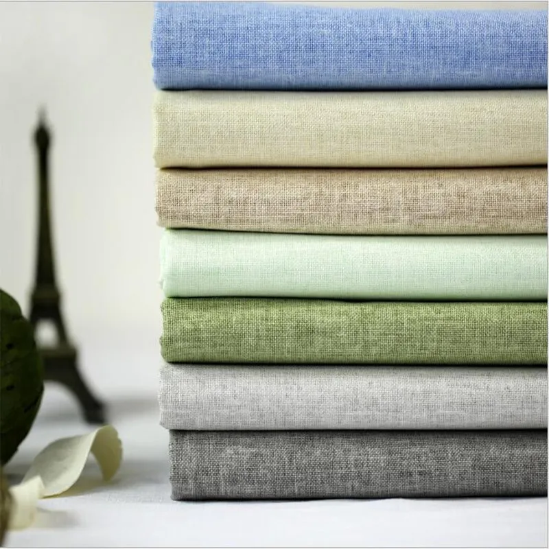 

1 Meter Smooth Felt Linen Cotton Fabric Coated Dirt-proof DIY Sewing Fabric for Dress Clothes Tablecloth Curtain
