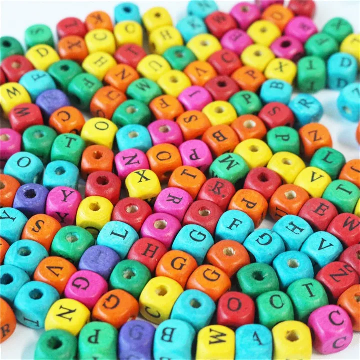 5 25gBag Environmental Multicolor Painted Wooden Loose Space Beads Kids DIY Craft for Garment Bags Jewelry Making Accessories