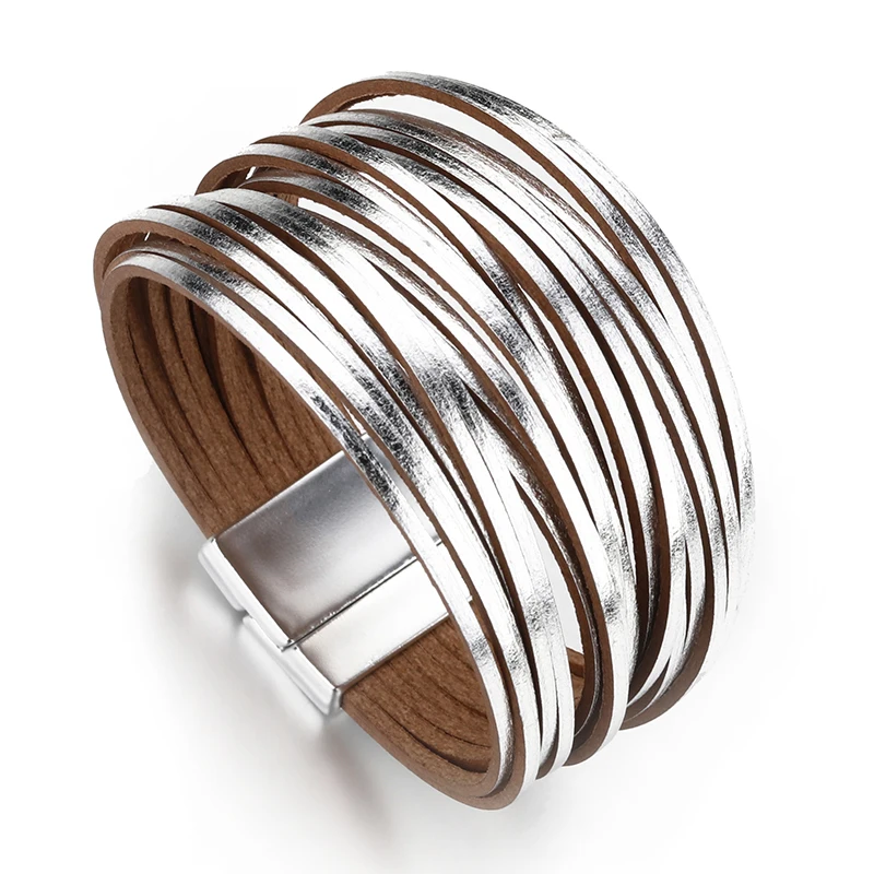 Juego De Joyería Bohemia Para Mujer - Collar De Flor De Madera, Pulsera De Cuero Multicapa Y Pendientes Colgantes - Estilo Vintage Boho