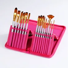 15 шт. высокого качества нейлоновые волосы деревянной ручкой картина маслом набор кистей товары для рукоделия