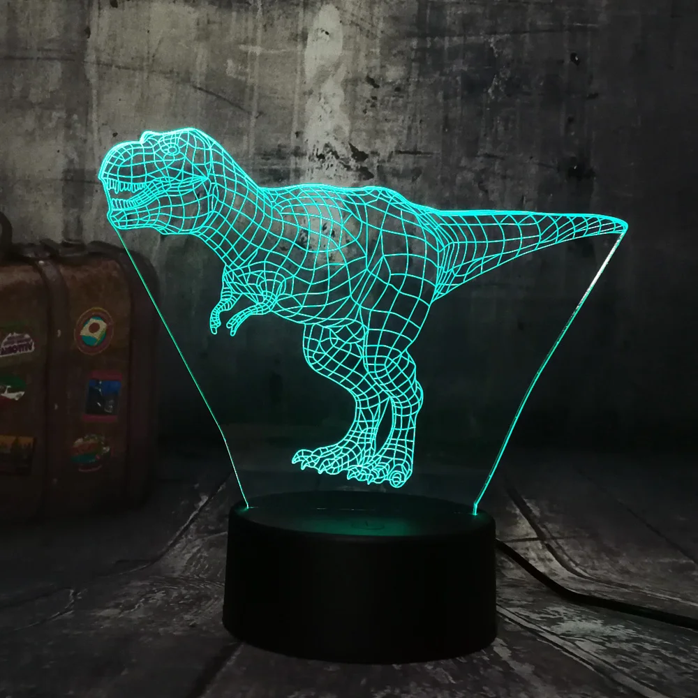 Details about   Dinosaur Night Light T-Rex 7Colors Changing Lamps USB Cable Toys Age 1-8Year Old 