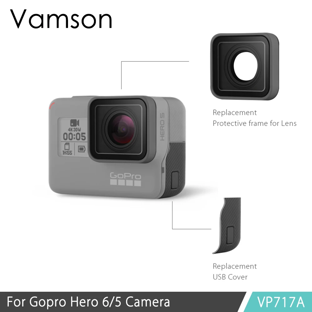 Vamson для Gopro аксессуары Защитная Замена объектива Hero 6 5 экшн камеры VP717|for gopro hero|lens