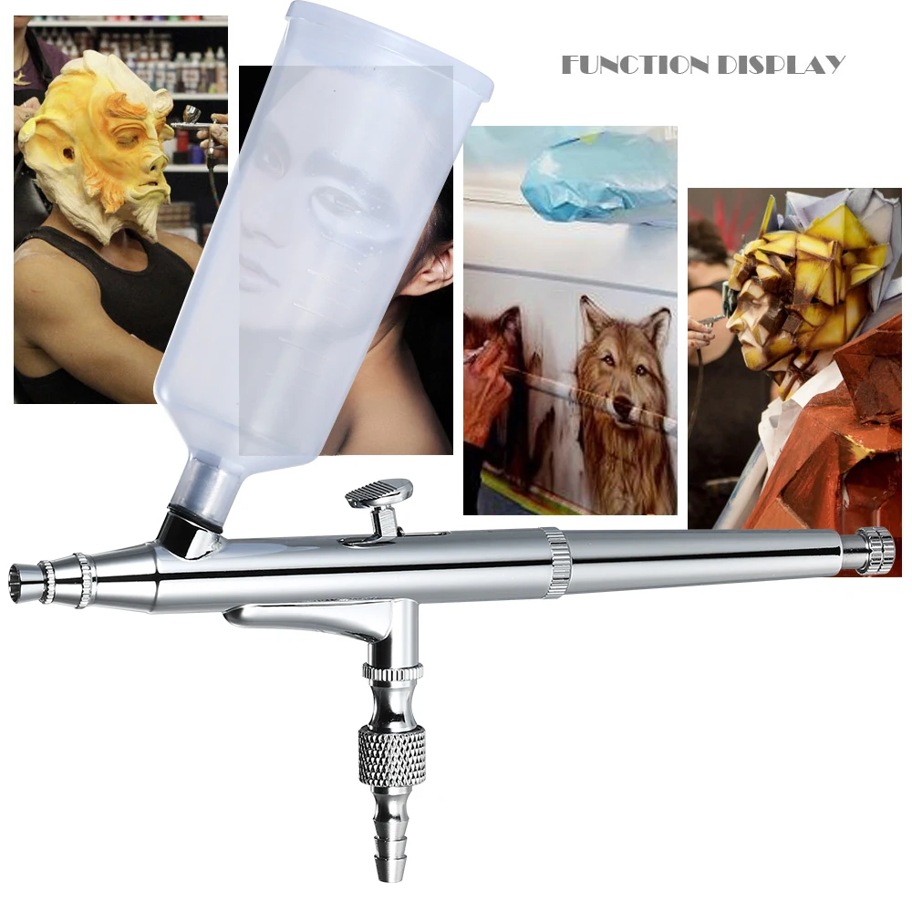 

Mini Airbrush Gun Kit for Nails Makeup Airbrush for DIY Cloth Clothing Kitchen Cake Decorating 20 / 40cc 0.3mm Airbrush Set