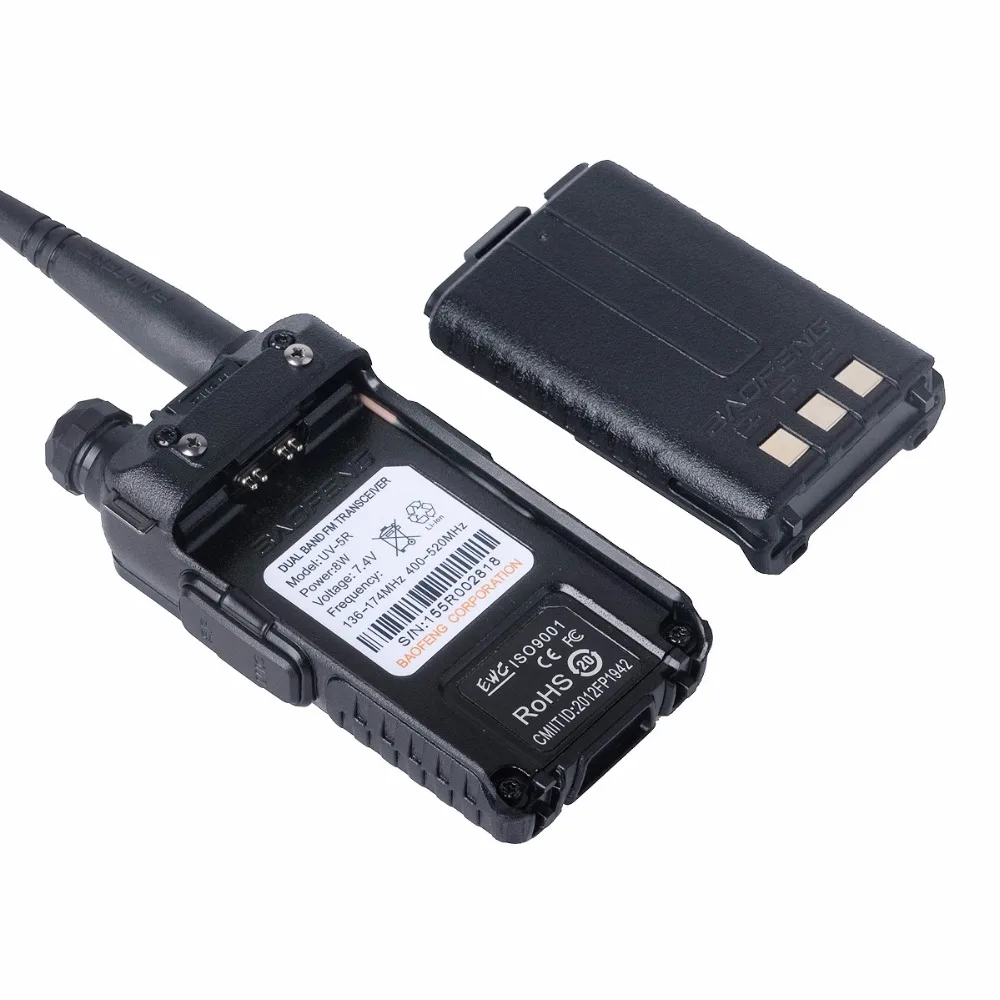 BaoFeng UV-5R 8W Walkie Talkie 10km Dual Band UV 5R Ham Two-way Radio VOX Flashlight Handheld Long Range Portable Hunting Radio
