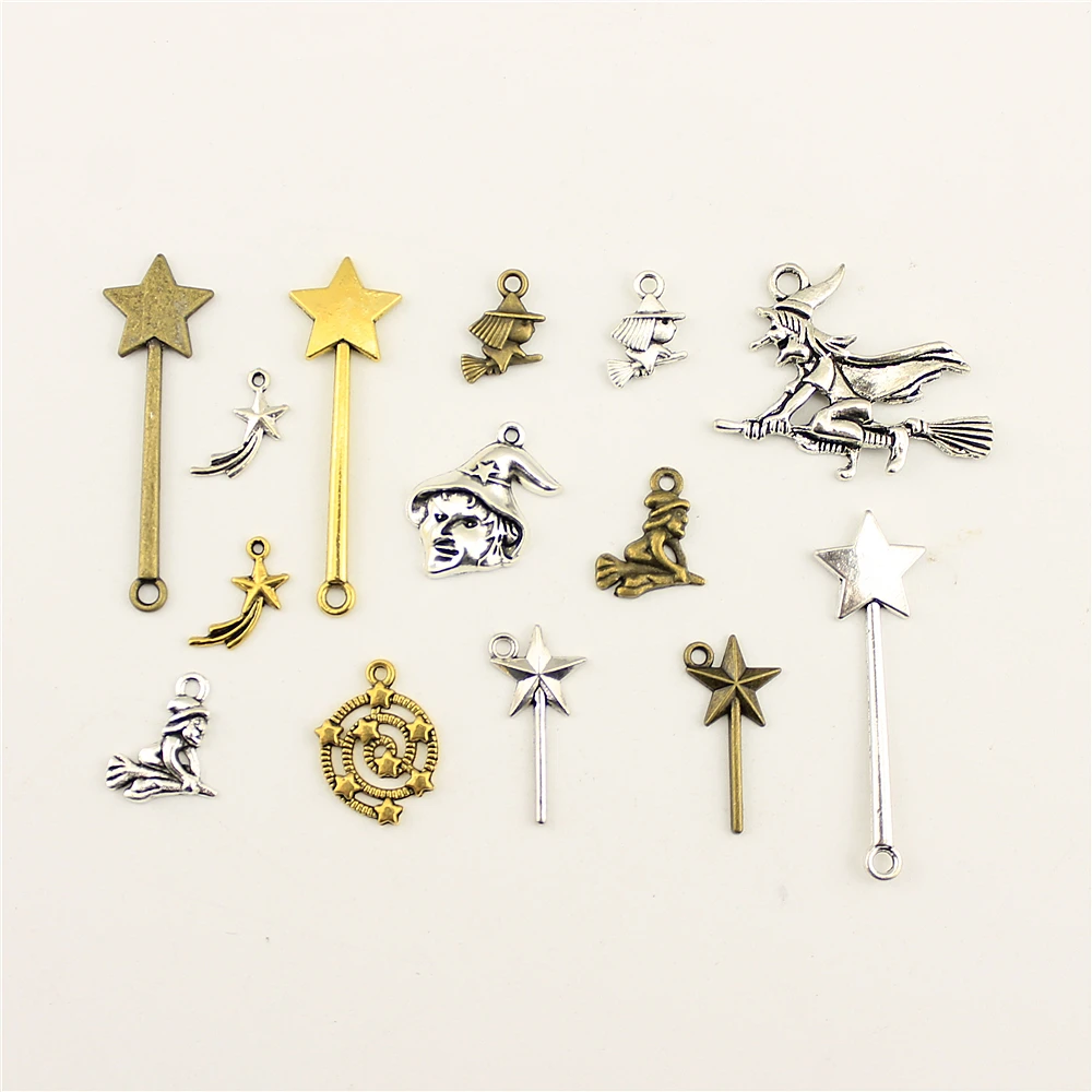 

Charms For Jewelry Making Witch Fairy Stick Magic Wand Wizard Stick Accessories Parts Creative Handmade Birthday Gifts