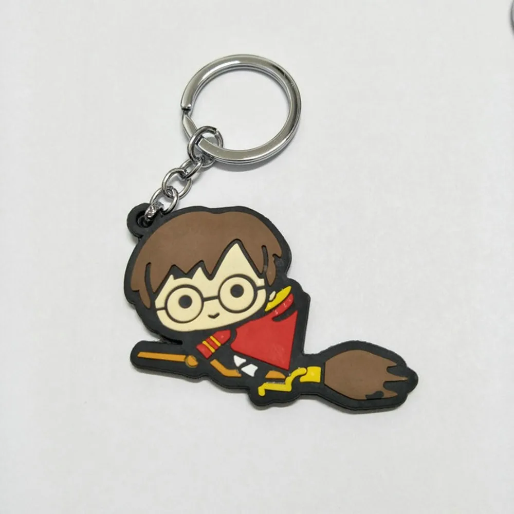 

Animated cartoon Film Movie Nimbus broomstick Magic Keychain PVC Dijiao Keyrings bag chain brelok do kluczy kid girls 2018
