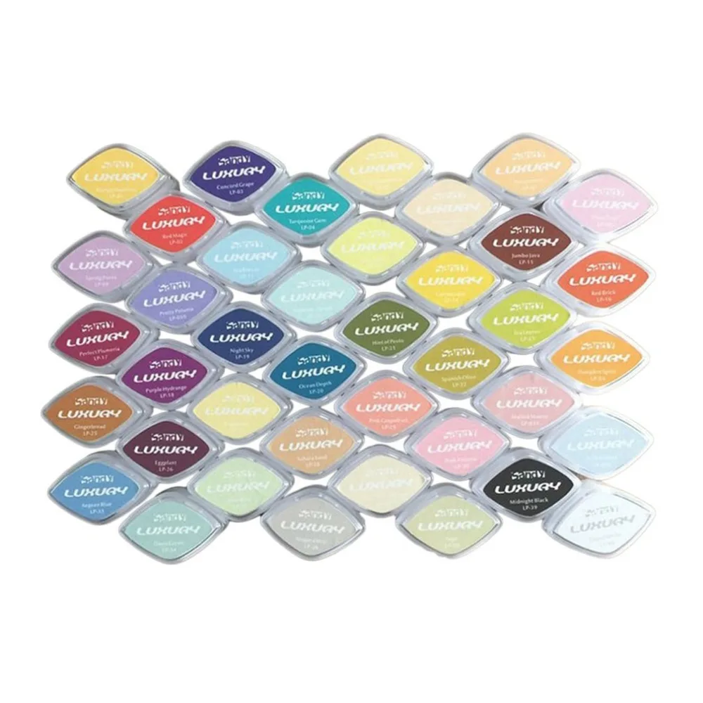 

Non-Toxic 40 Colors Multifuntional DIY Ink Pad Colorful Ink pad Stamp-pad Ink Sealing Decoration Special Rubber Stamp Pad