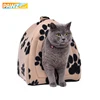 Maison pour chat et lit pour animaux domestiques, 5 couleurs Beige et rouge violet, kaki, noir, avec rayure pour patte, blanc, avec rayure pour patte ► Photo 1/6