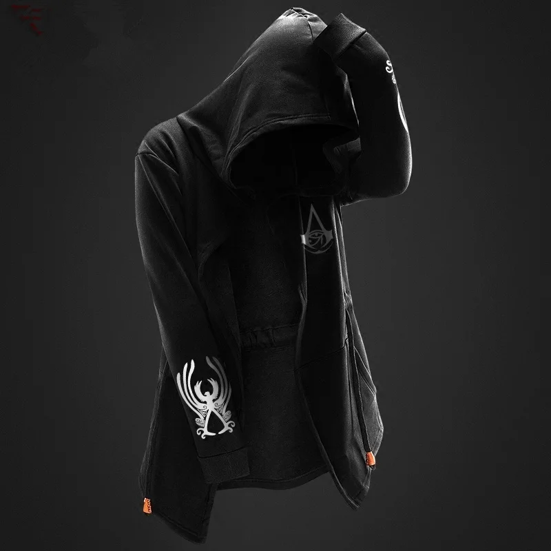 Zogaa толстовки мужские брендовые Moletom Assassin Master с длинным рукавом Assassins Creed Hood толстовка Повседневный пуловер Спортивная одежда Cotumes