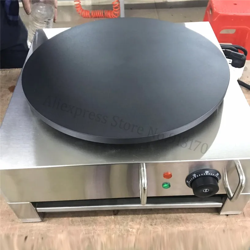 Electric Pancake Crepe Machine Stainless Steel Electric Crepe Griddle Snack  Street Restaurant Masala Dosa Maker 40cm Round Pan AliExpress