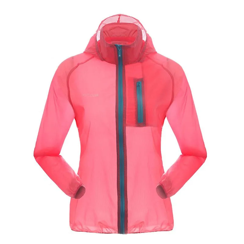 Women Green Raincoat Jacket Cycling Running Camping Hiking Anti-UV Jacket Windproof and Water-resistant Cycling Windbreak