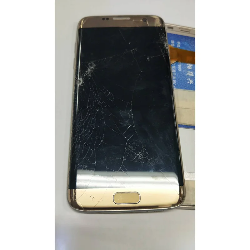 

Broken LCD for Samsung S7edge /s8+plus/S9 black dot line useless lcd for practicing separating display and touch with frame