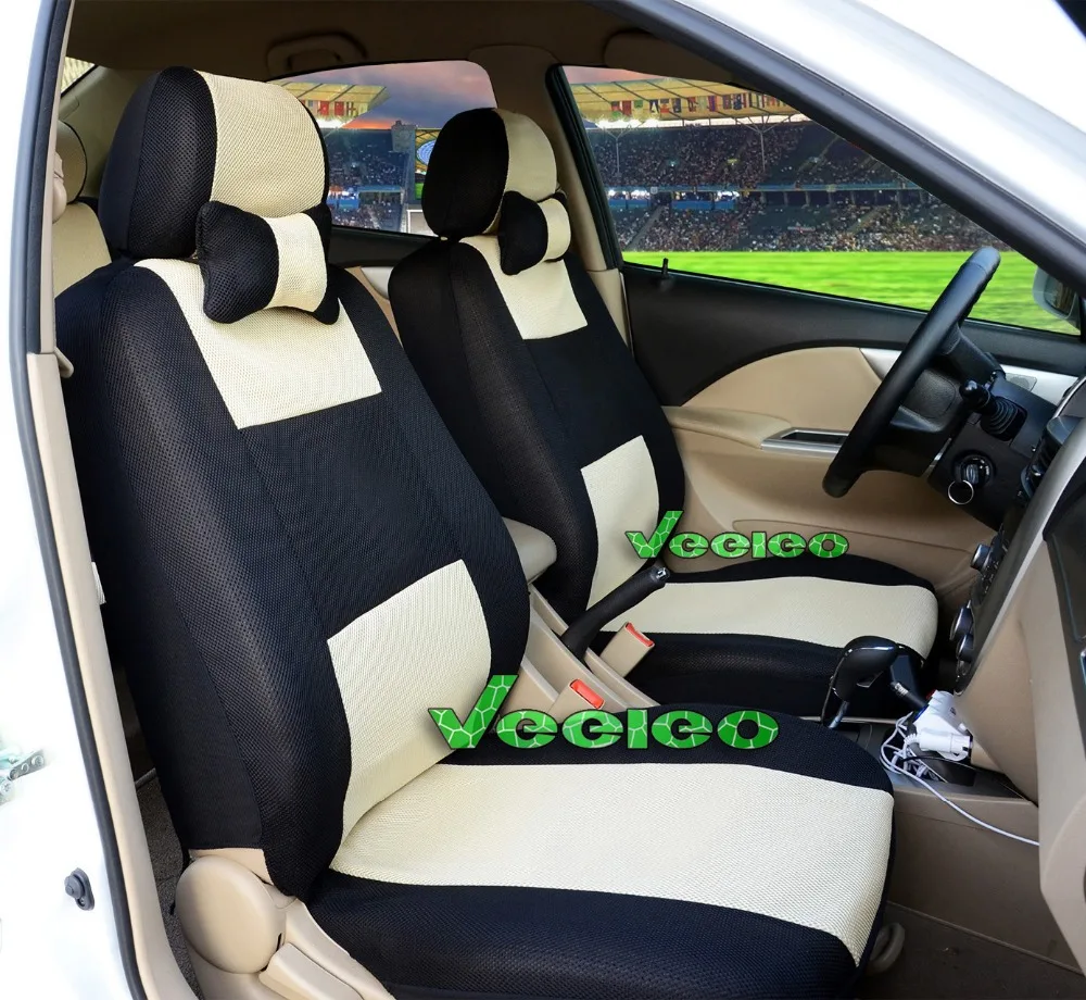 Veeleo (front+rear) Universal Car Seat Covers For Kia Rio Sportage