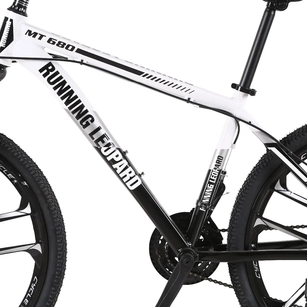 Running Leopard mountain bike 26 inch 21/24 speed bikes aluminum alloy frame mountain bike Mechanical double disc brake bicycle Running Leopard mountain bike 26 inch 21/24 speed bikes aluminum alloy frame mountain bike Mechanical double disc brake bicycle