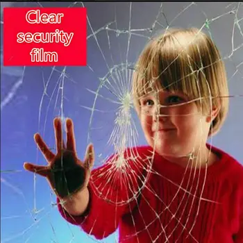 

15m Transparent Safety Window Film PET Window protection & Self adhesive Sticker Car Explosion-proof Clear Film Width:1.83