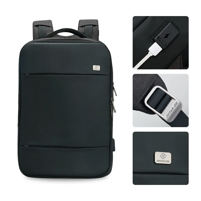 Мужской деловой рюкзак с отделением для ноутбука 15 6 дюйма и USB портом|men laptop