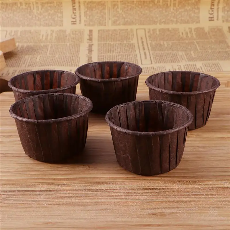 100pcs Paper Muffin Cup Greaseproof Non Stick Baking Cups Cupcake