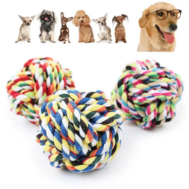 newest mascotas bite tetherball pet cotton rope toys dog clean teeth