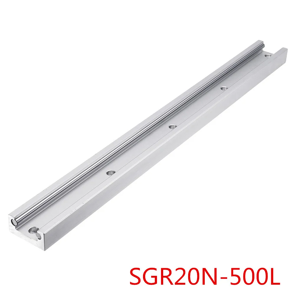 1 шт. SGR20N-500L из алюминиевого сплава линейная направляющая с SGB20N-3UU SGB20N-5UU скользящий блок Встроенная двойная ось роликовая линейная направляющая - Цвет: SGR20N-500L