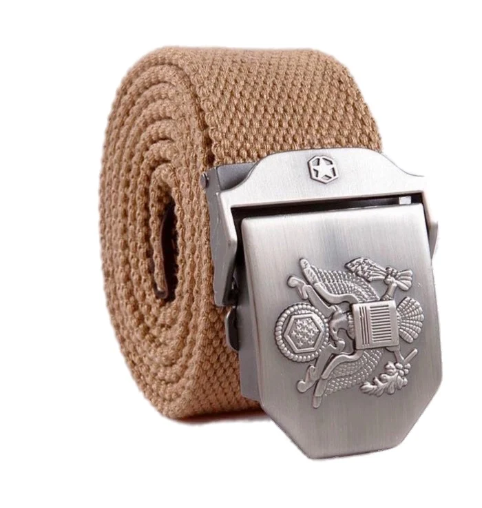 

2019 Men's Belts Solid Adult New World Peace All-match Army Thickened Cool US Navy Seals Alloy Buckle Canvas Belt for Men