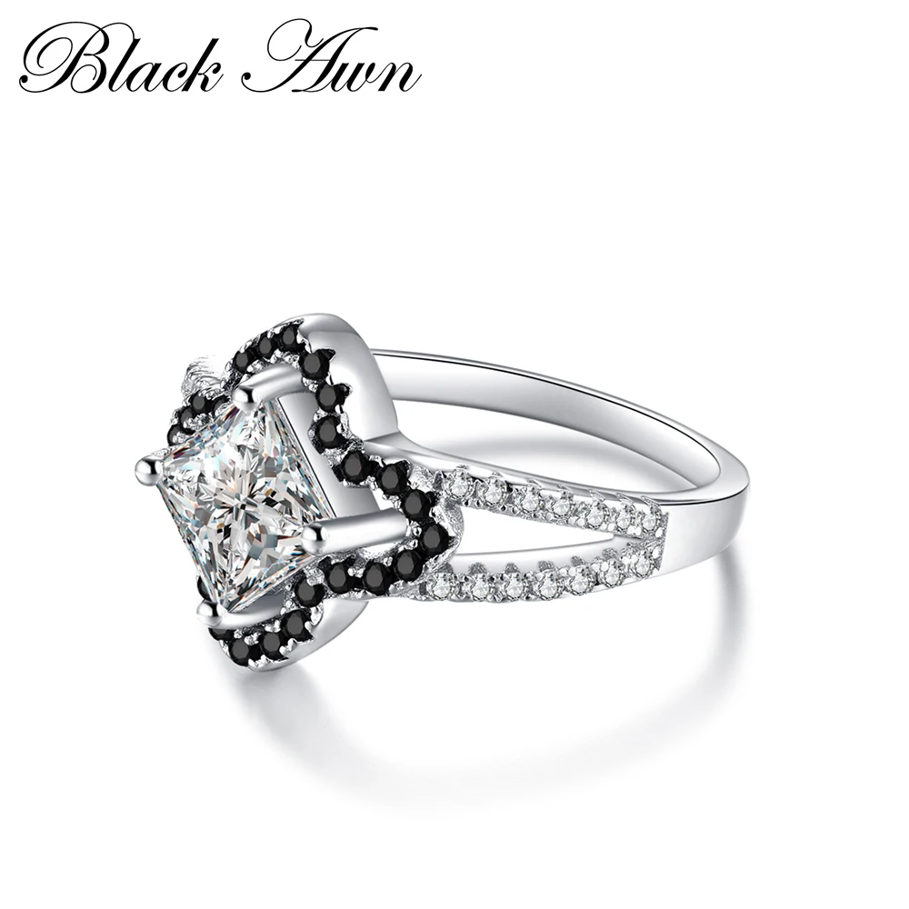 Женское кольцо из серебра 100% пробы с черно белым камнем|ring for|rings for womenrings women stone |