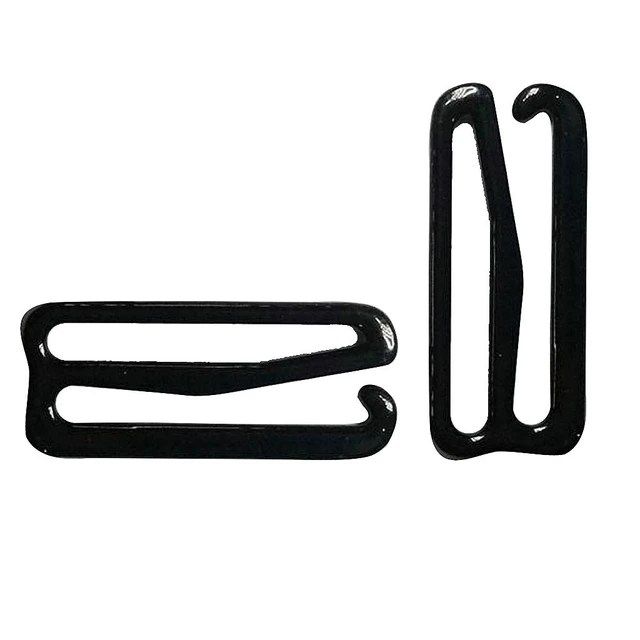 Bra Hook -dix-Pack Bra Strap Hook Replacement, Bra Slide Hooks for  Swimsuits, , , Black, 1 Inches, 25mm Wide