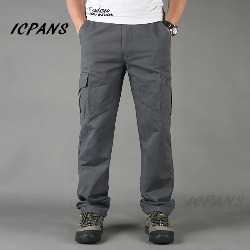 ICPANS Cargo Pants Men military style Tactical Pants Men Military Black Cotton ix9 Zipper Streetwear Trousers Autumn Winter ICPANS Cargo Pants Men military style Tactical Pants Men Military Black Cotton ix9 Zipper Streetwear Trousers Autumn Winter