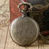 Retro Bronze Hollow Horse Case Design Quartz Pocket Watch With Necklace Chain Pendant Jewelry Gift For Birtday Christmas ► Photo 2/5