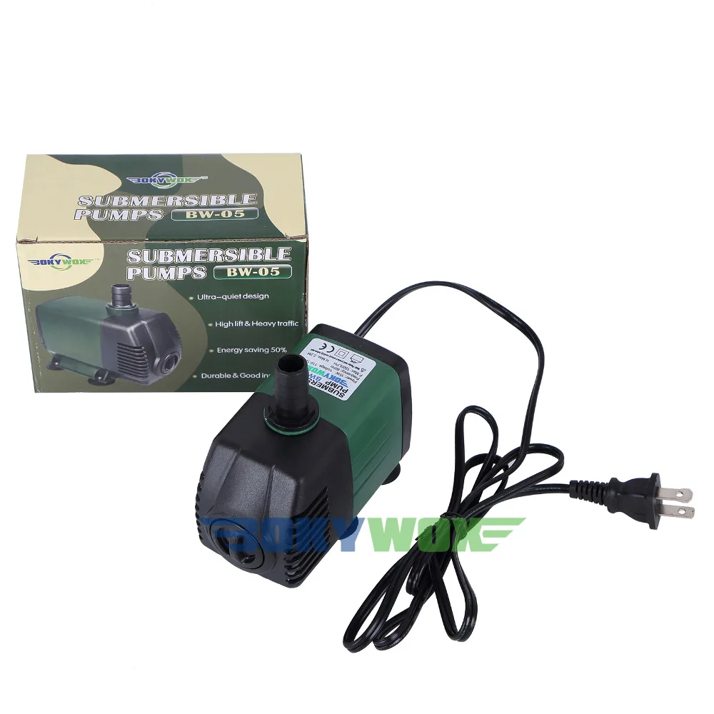 

110V Submersible Water Pump 475.5GPH, 15W, Pond Aquarium Fountain Fish Tank Fall Hydroponic