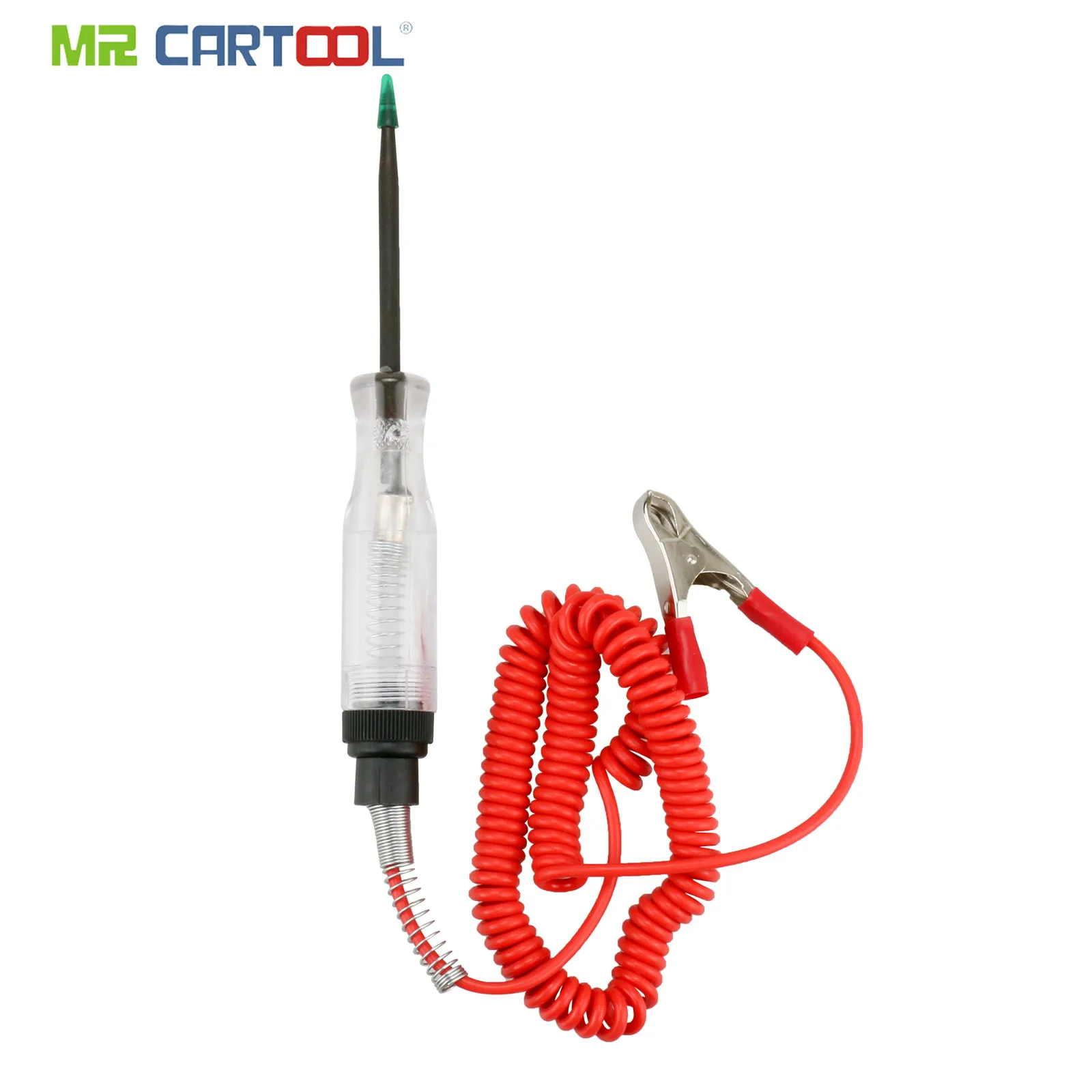 

MR CARTOOL Automotive Circuit Tester 6V 12V DC Long Probe Pen Detector Electrical Continuity Light Car Voltage Diagnostic Tool